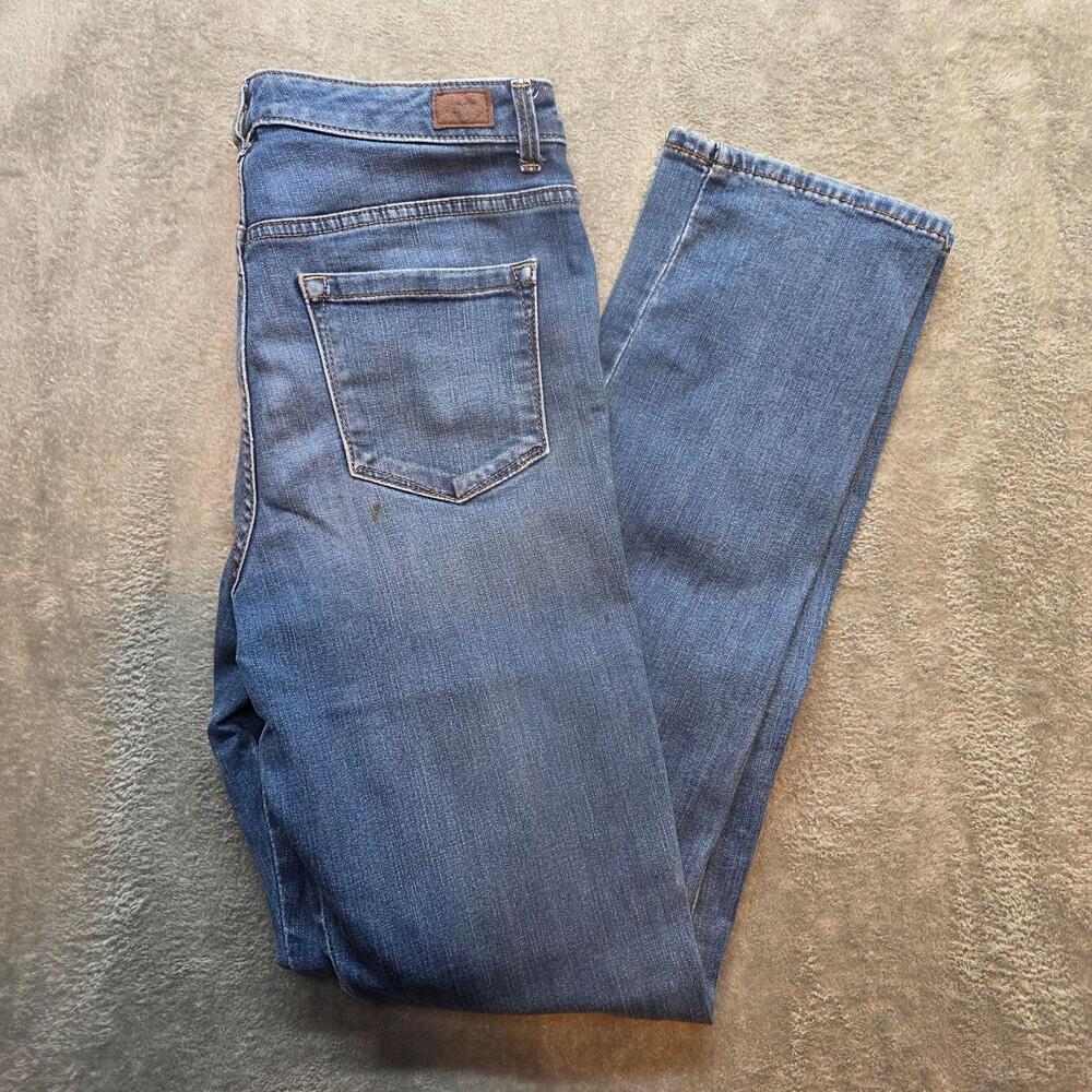 Lee Relaxed Fit Straight Leg Jeans Womens 14 Blue Medium Wash High Rise Denim